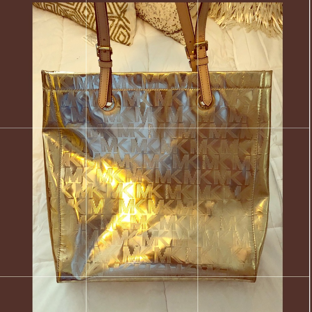 Michael Kors gold tote
